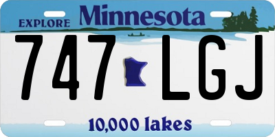 MN license plate 747LGJ