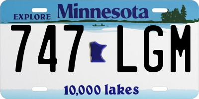 MN license plate 747LGM