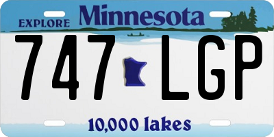 MN license plate 747LGP