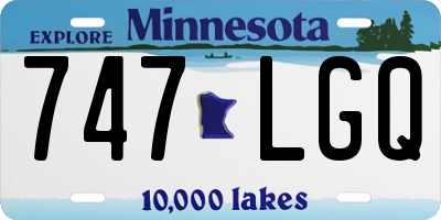 MN license plate 747LGQ