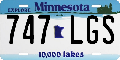 MN license plate 747LGS