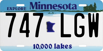 MN license plate 747LGW