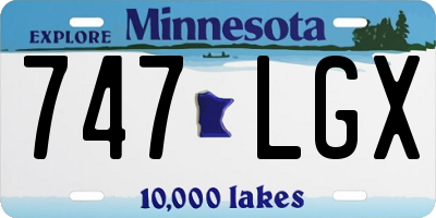 MN license plate 747LGX