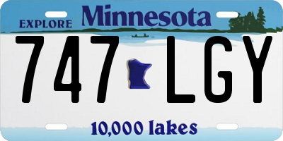 MN license plate 747LGY