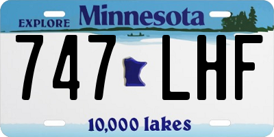 MN license plate 747LHF