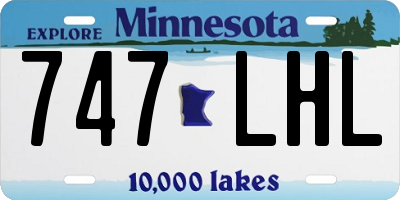 MN license plate 747LHL