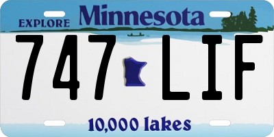MN license plate 747LIF