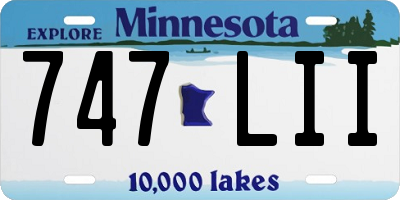 MN license plate 747LII