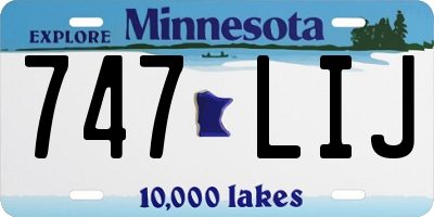MN license plate 747LIJ