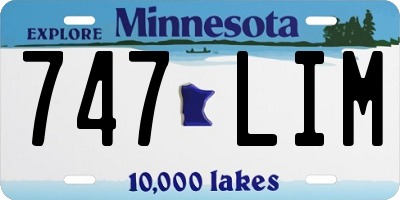 MN license plate 747LIM