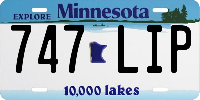 MN license plate 747LIP