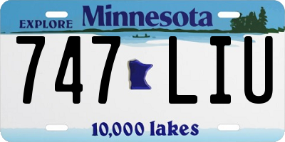 MN license plate 747LIU