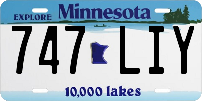 MN license plate 747LIY
