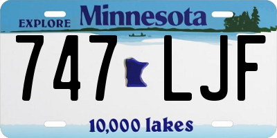MN license plate 747LJF