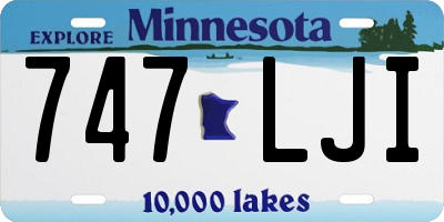 MN license plate 747LJI
