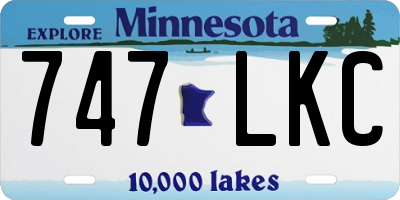 MN license plate 747LKC