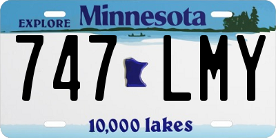 MN license plate 747LMY