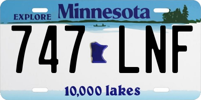 MN license plate 747LNF