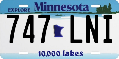 MN license plate 747LNI