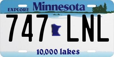 MN license plate 747LNL