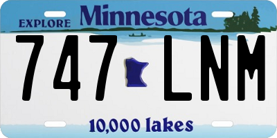 MN license plate 747LNM