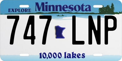 MN license plate 747LNP
