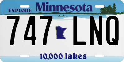 MN license plate 747LNQ
