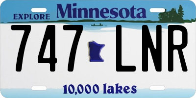 MN license plate 747LNR