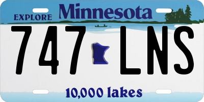MN license plate 747LNS