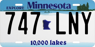 MN license plate 747LNY