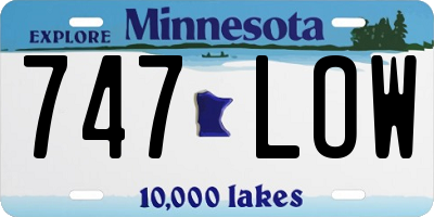 MN license plate 747LOW