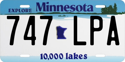 MN license plate 747LPA