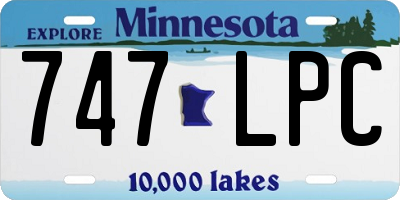MN license plate 747LPC