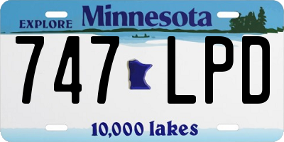 MN license plate 747LPD