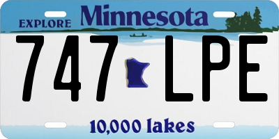MN license plate 747LPE