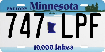 MN license plate 747LPF