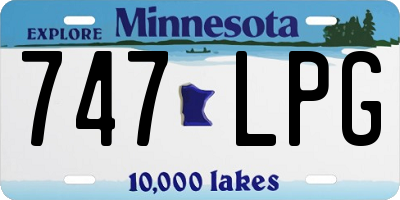 MN license plate 747LPG