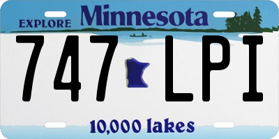MN license plate 747LPI