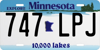 MN license plate 747LPJ