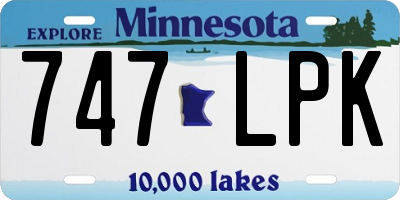 MN license plate 747LPK