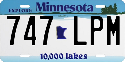 MN license plate 747LPM