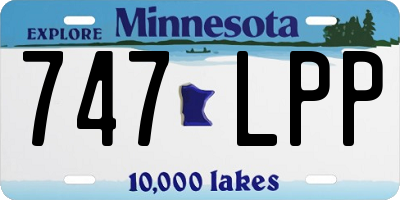 MN license plate 747LPP