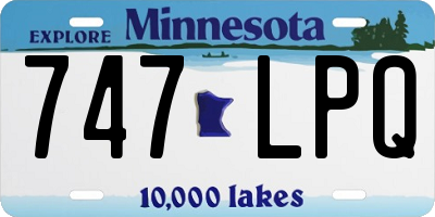 MN license plate 747LPQ