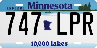 MN license plate 747LPR