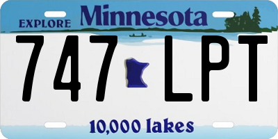 MN license plate 747LPT