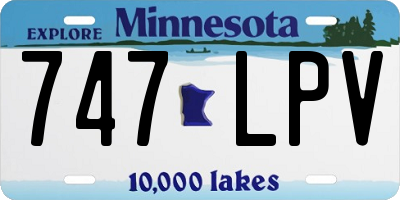 MN license plate 747LPV