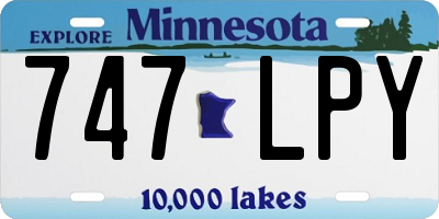 MN license plate 747LPY