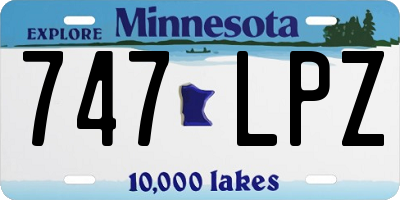 MN license plate 747LPZ
