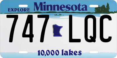 MN license plate 747LQC