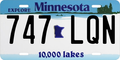 MN license plate 747LQN